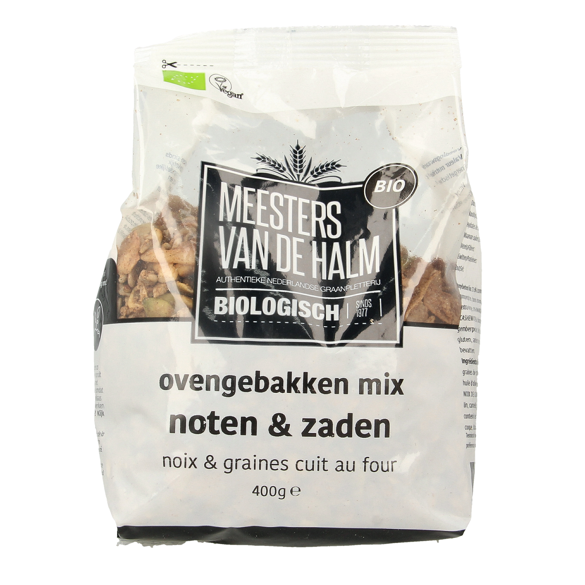 De Halm Ovengebakken noten en zaden bio 400.00 Gram