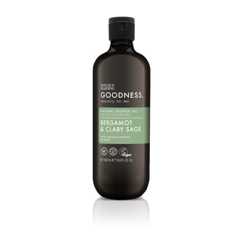 Baylis & Harding Goodness men showergel bergamot & clary sage 500 Milliliter