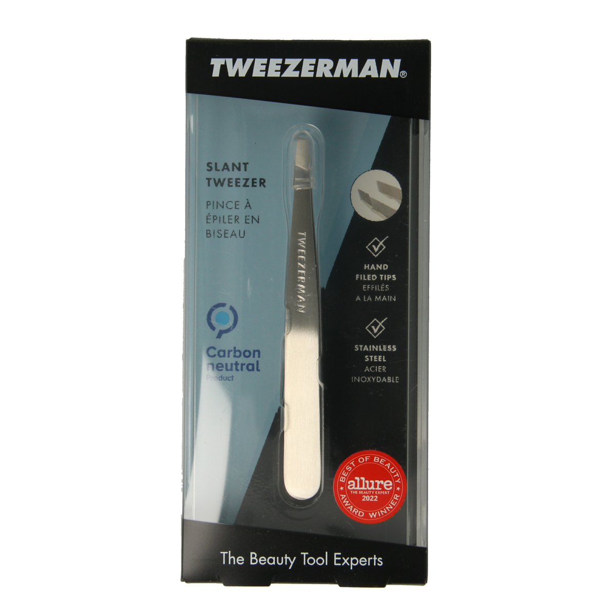 Tweezerman Slant tweezer klassiek stainless steel 1.00 Stuks
