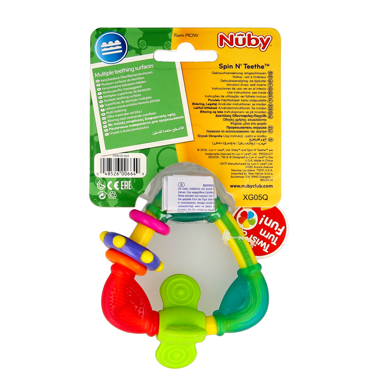 Nuby Bijtfiguur driehoekig hard en zacht  1.00 Stuks