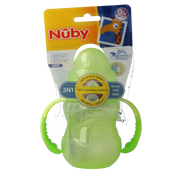 Nuby Trainingsfles anti lekspeen & lektuit 0+ assorti 1.00 Stuks