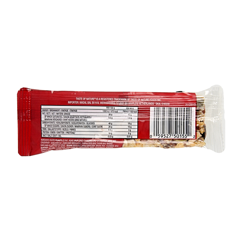 Taste Of Nature Cranberry granenreep  bio 40 Gram