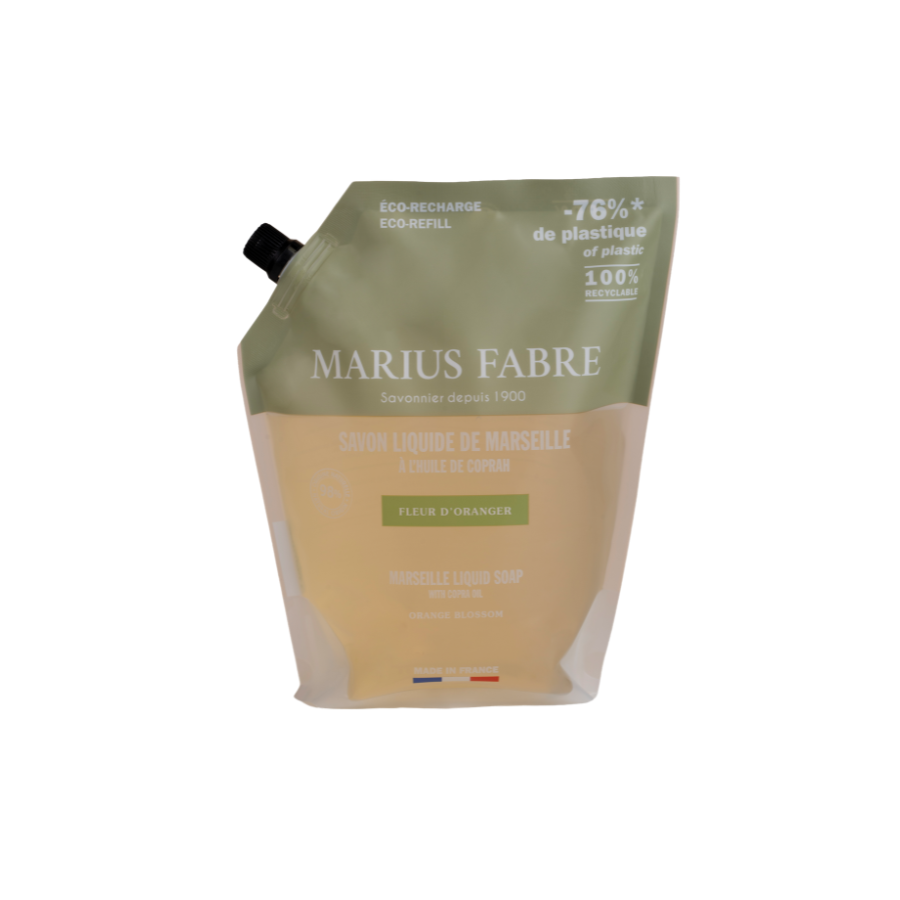 Marius Fabre Zeep Oranjebloesem navulling 1.00 Liter