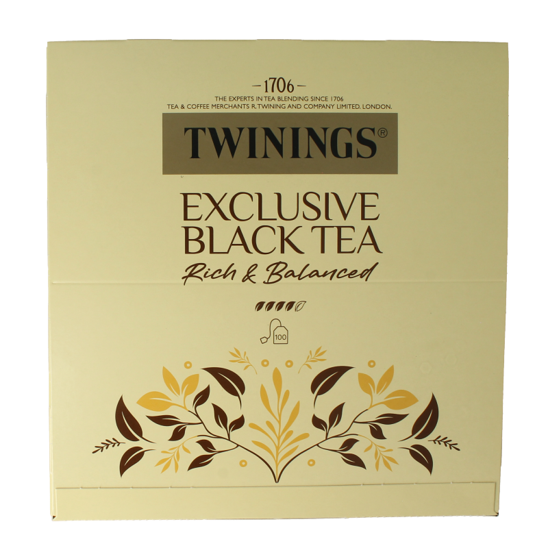 Twinings Exclusive black tea envelop 100 Zakjes