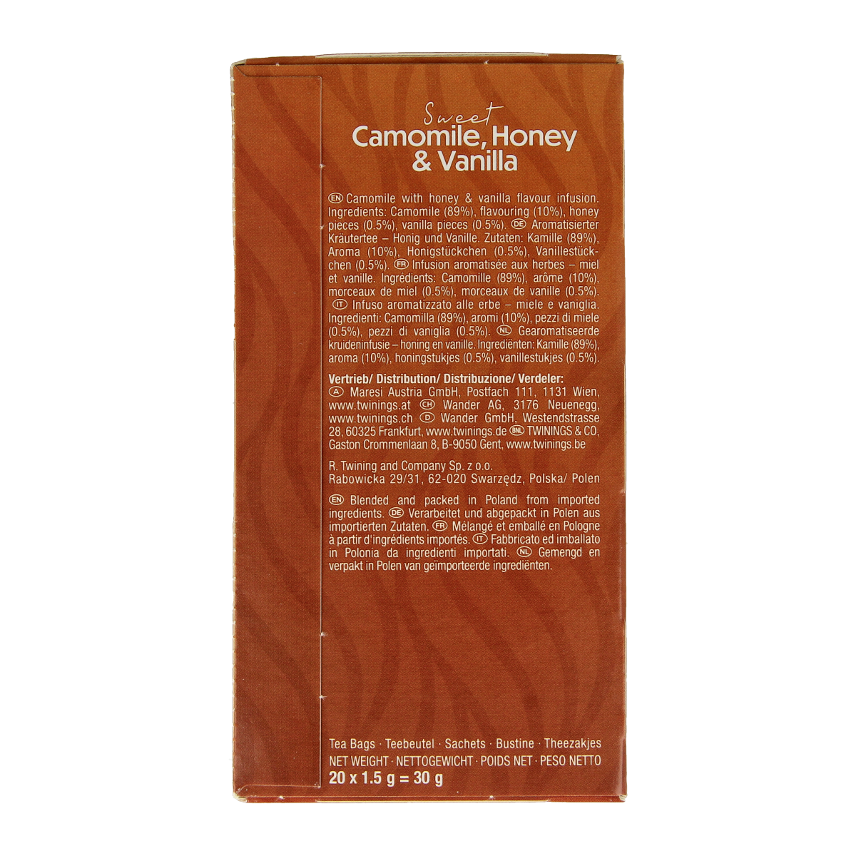 Twinings Kamille honing vanille 20.00 Zakjes