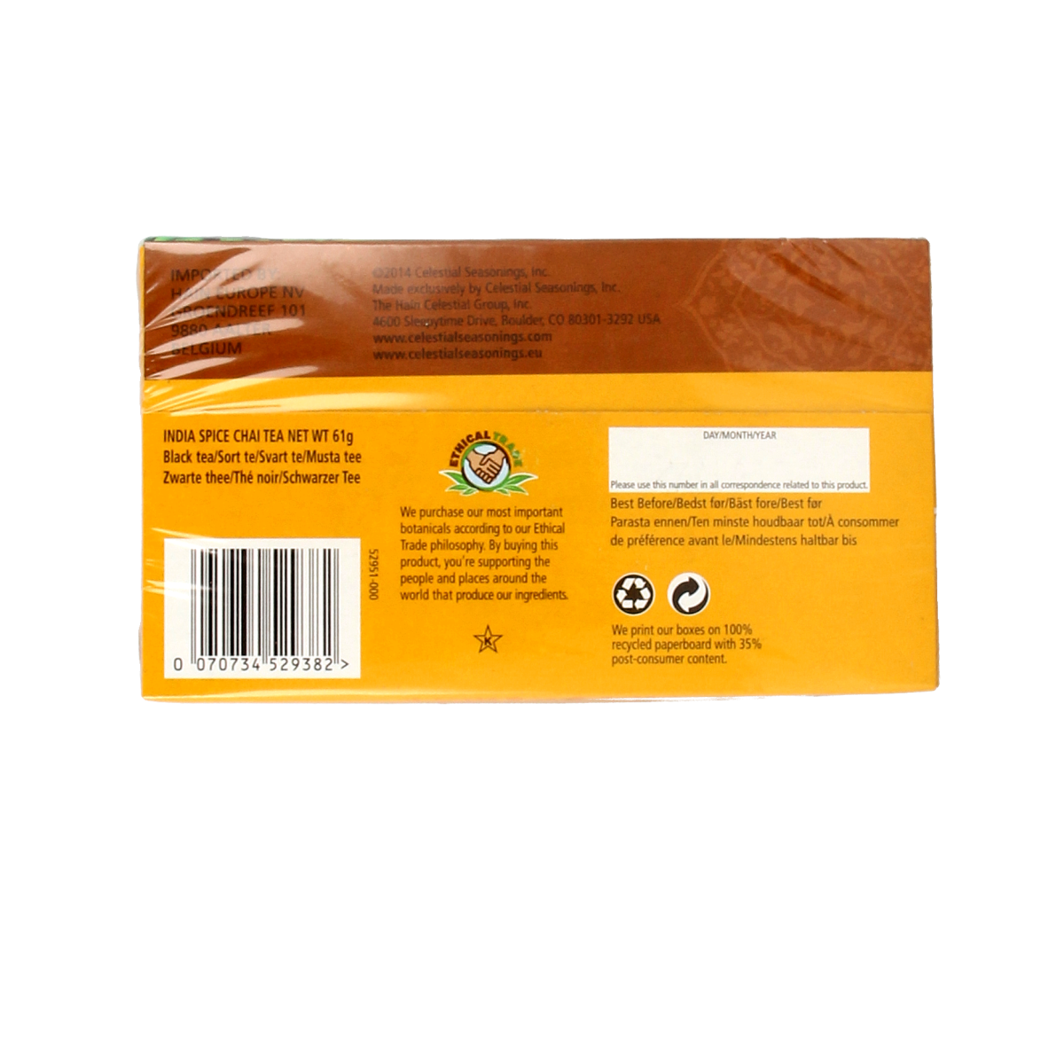 Celestial Season Chai tea Indian spice 20.00 Zakjes