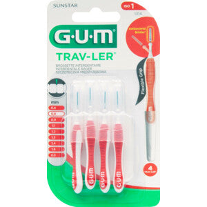 GUM Trav-ler rager 0.8mm (rood) 4 Stuks