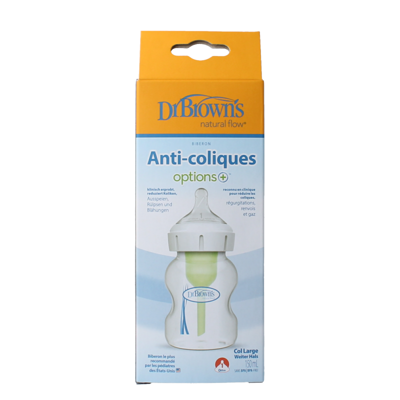 Dr. Brown's Options+ brede halsfles 150ml 1 Stuks