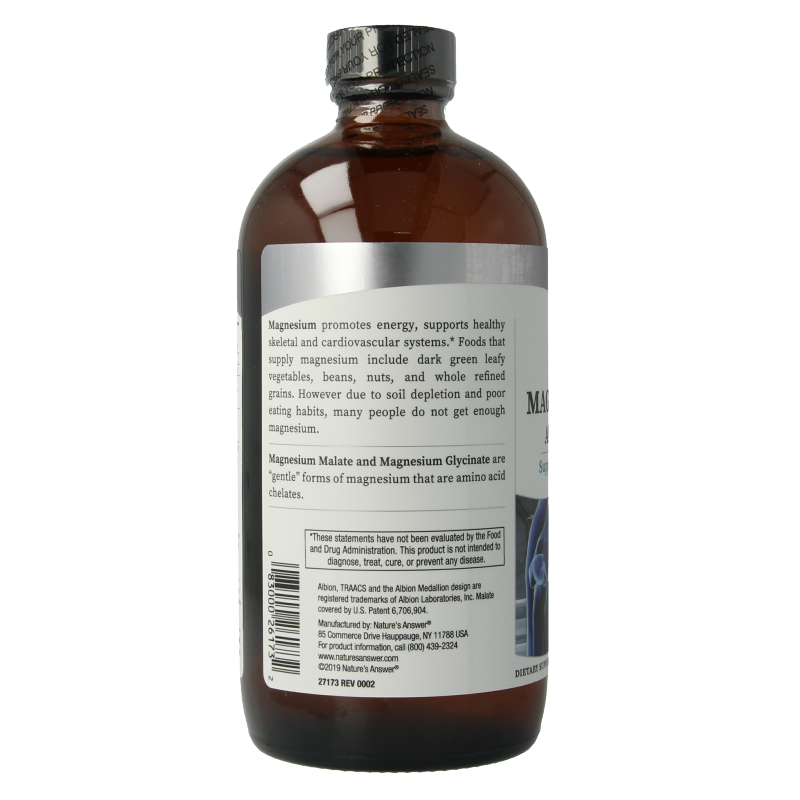 Natures Answer Vloeibaar magnesium malaat & bisglycinaat 480 Milliliter