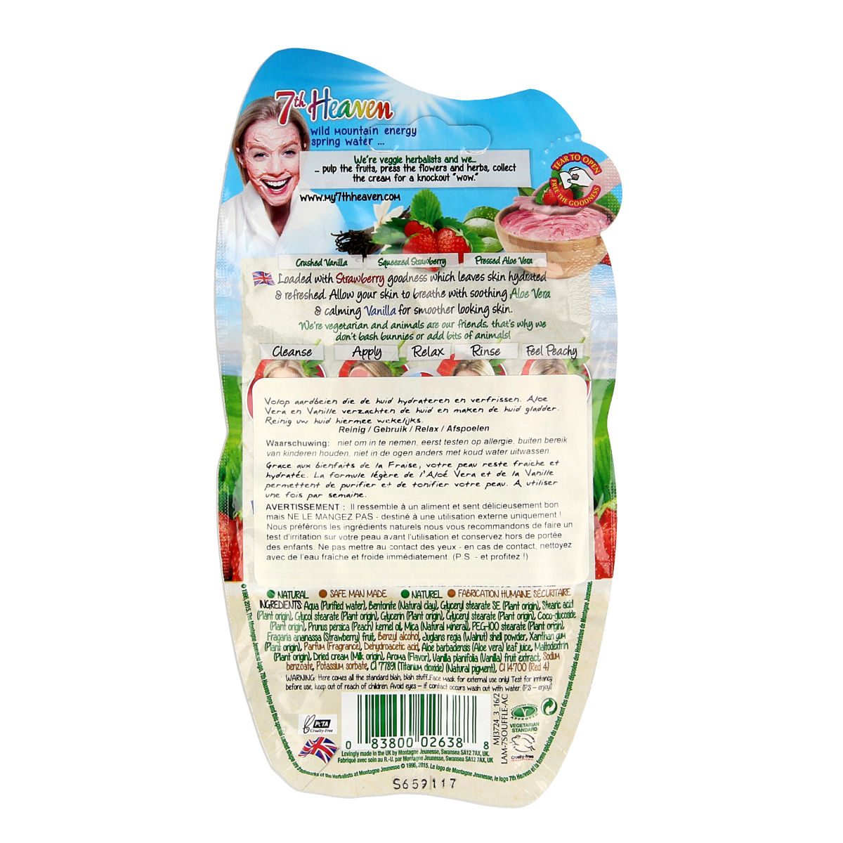 Montagne 7th Heaven gezichtsmasker strawberry souffle 15.00 Milliliter