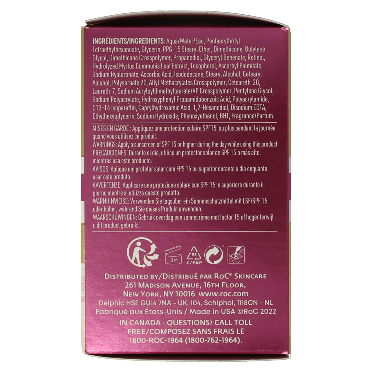 ROC Retinol correxion line smoothing max hydration 50.00 Milliliter