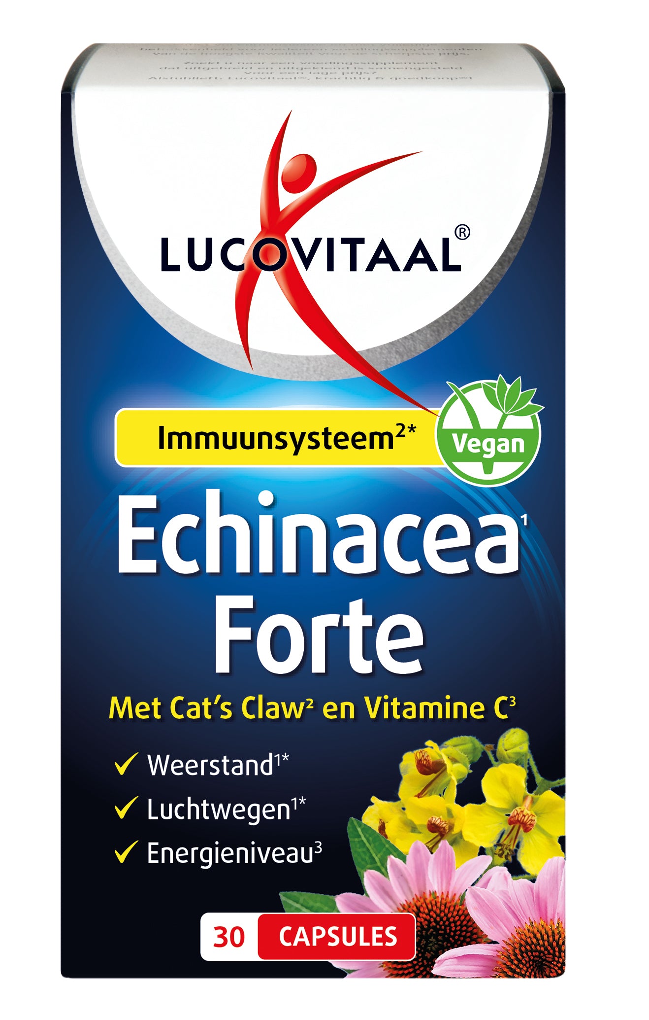 Lucovitaal Echinacea forte & cat's claw & vitamine C 30.00 Capsules
