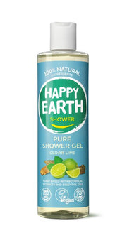 Happy Earth Pure showergel cedar lime 300.00 Milliliter