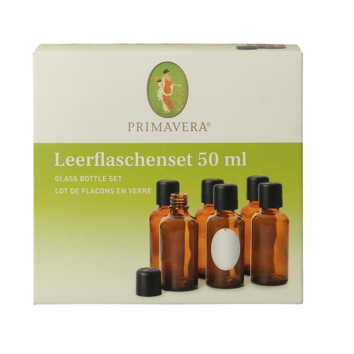 Primavera Lege flessen set 6x50ml schenkdop bruin glas 1.00 Set