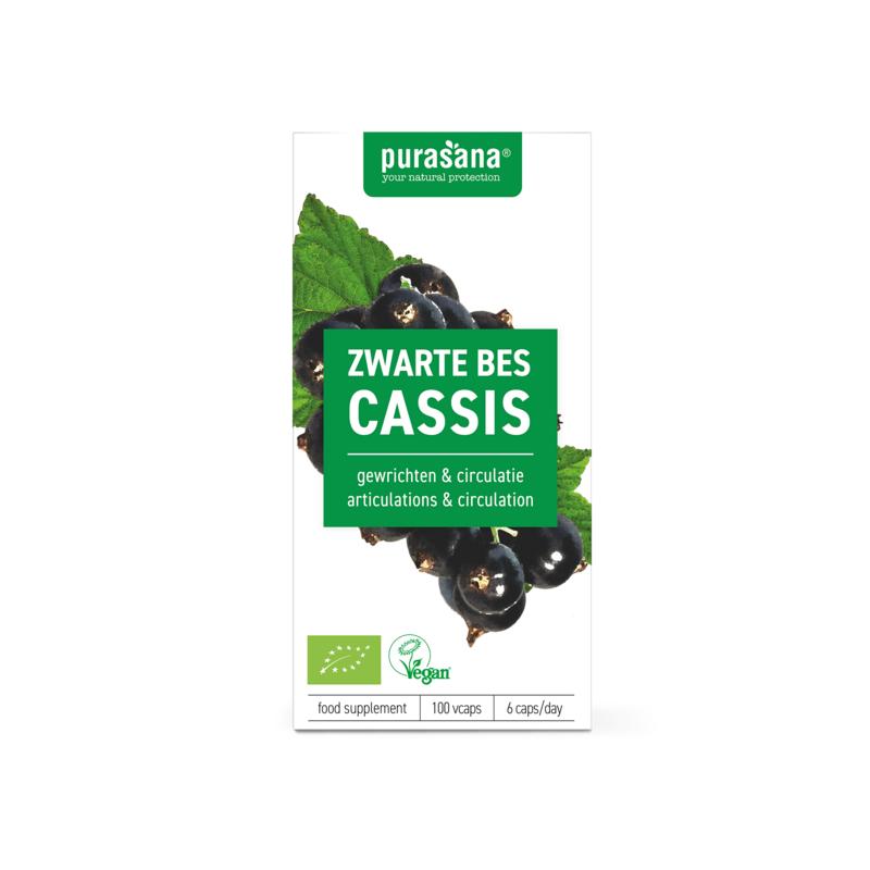 Purasana Zwarte bes vegan bio 100 Vegetarische capsules