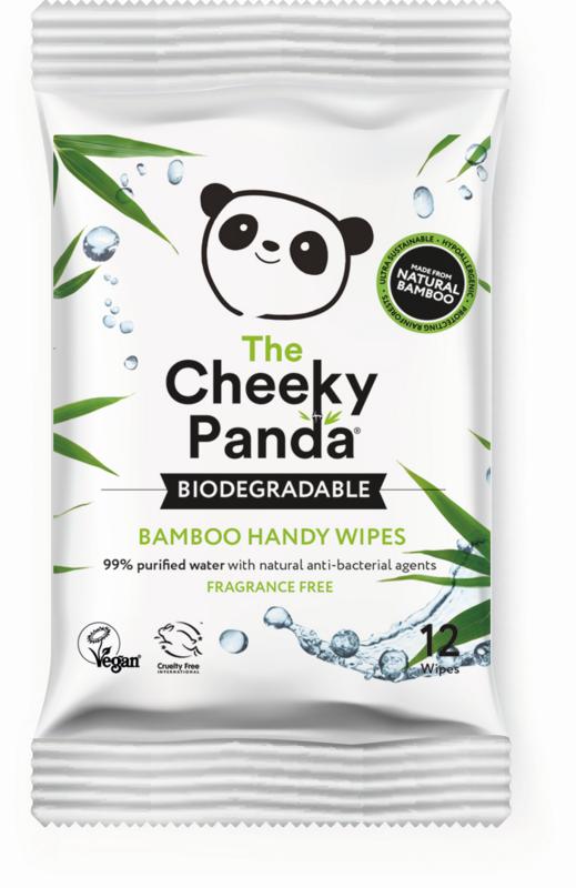 The Cheeky Panda Bamboe bio-afbreekbare vochtige doekjes 12.00 Stuks