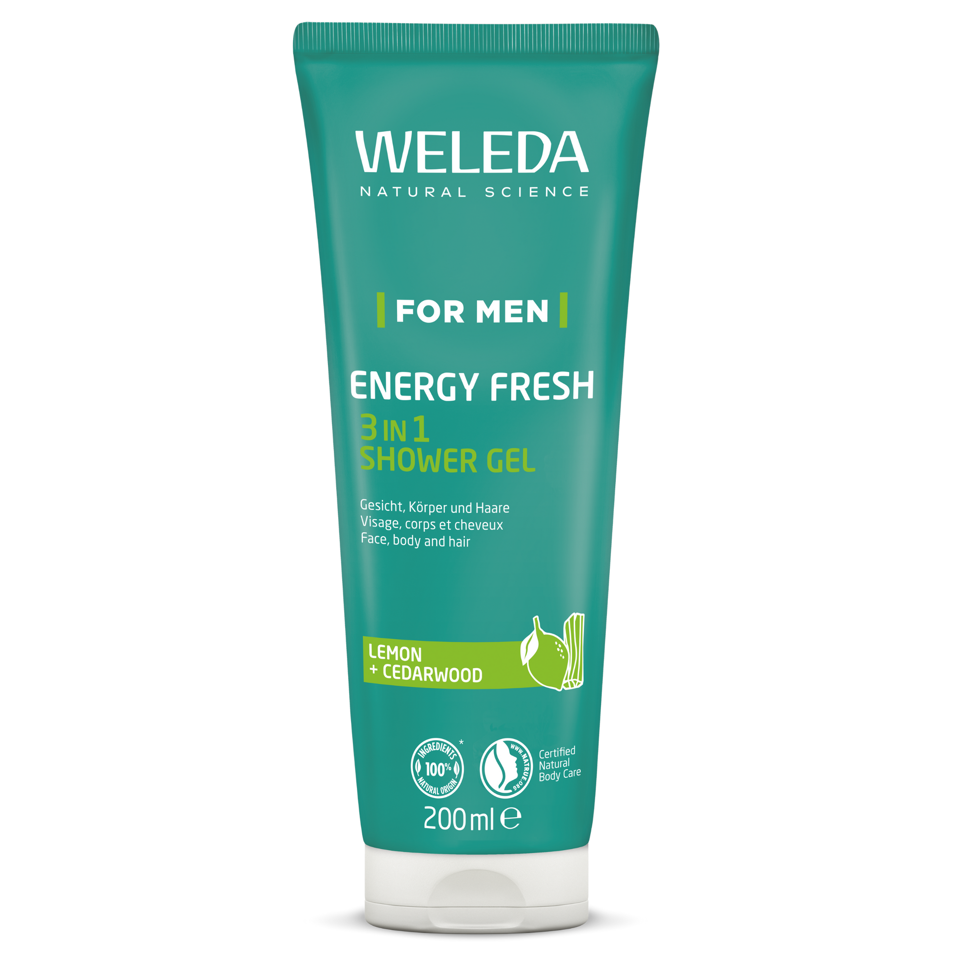 Weleda Men energy fresh douchegel 3 in 1 200.00 Milliliter