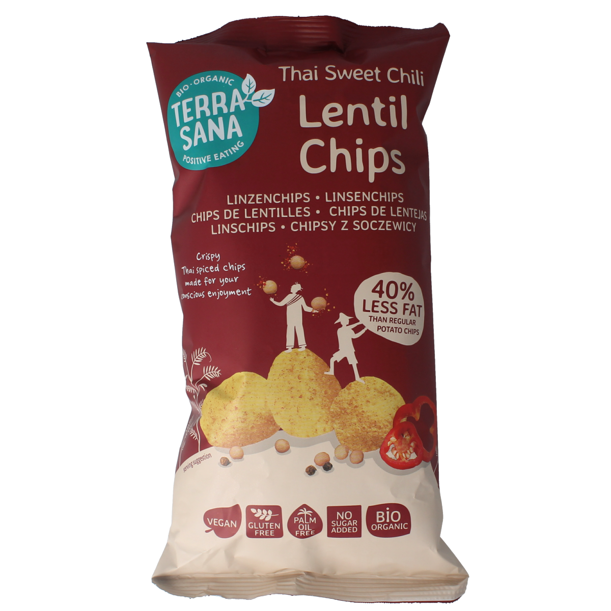 TerraSana Linzenchips sweet chili bio 75.00 Gram