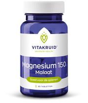 Vitakruid Magnesium 150 malaat met vitamine B6 (P-5-P) 30.00 Tabletten
