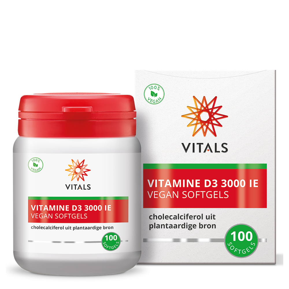 Vitals Vitamine D3 3000 ie 100 softgels 100.00 Softgels