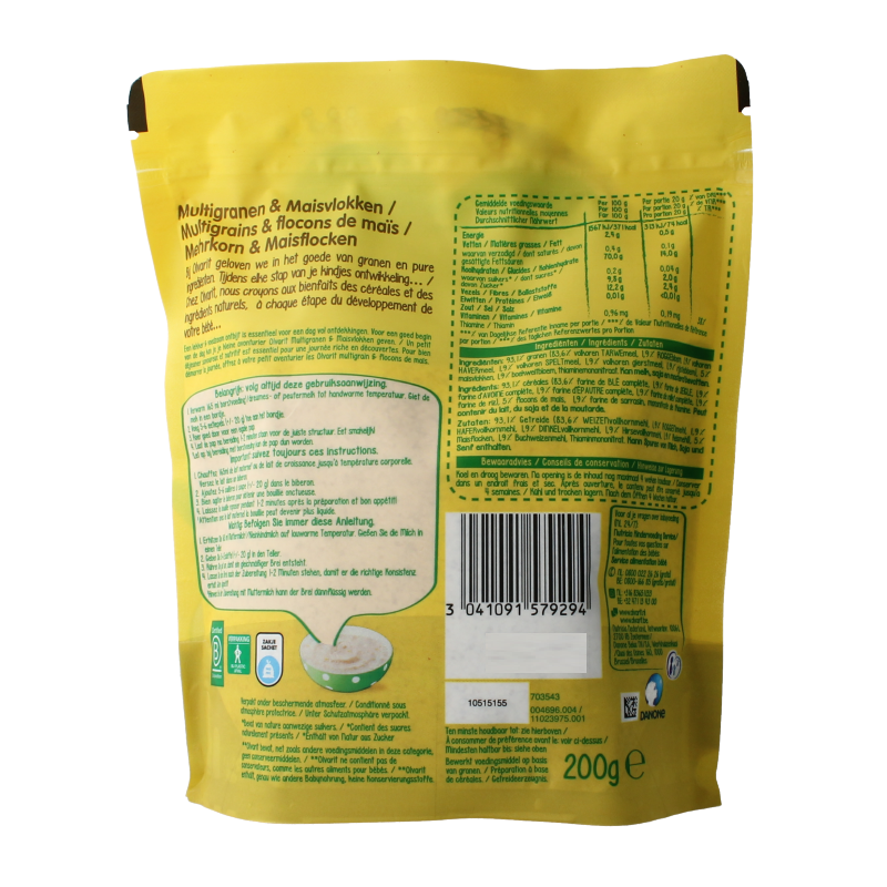 Olvarit Multigranen & maisvlokken 15M+ 200 Gram