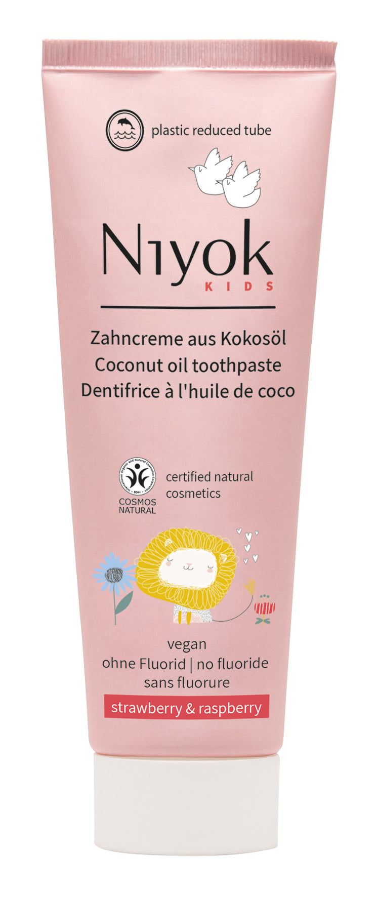 Niyok tandpasta kids strawberry&raspberry 75.00 Milliliter