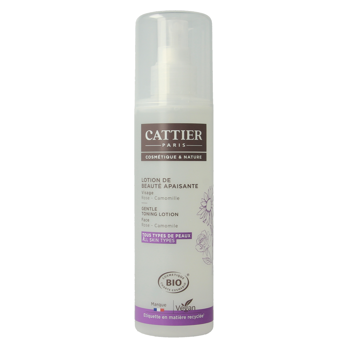 Cattier Kalmerende lotion rose chamomile  200.00 Milliliter