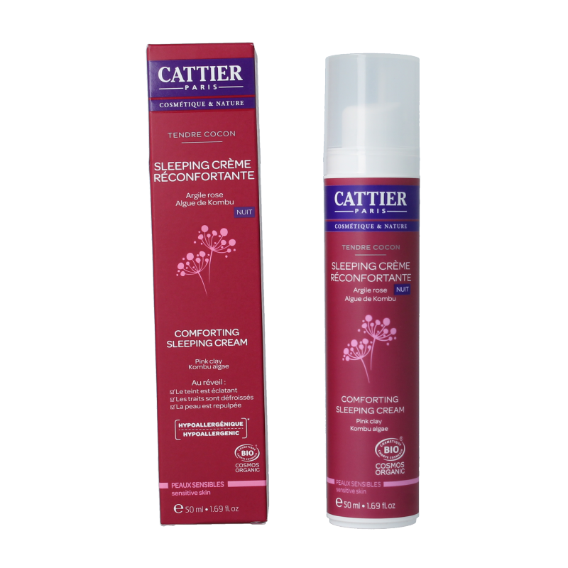 Cattier Nachtcreme kalmerend gevoelige huid 50 Milliliter