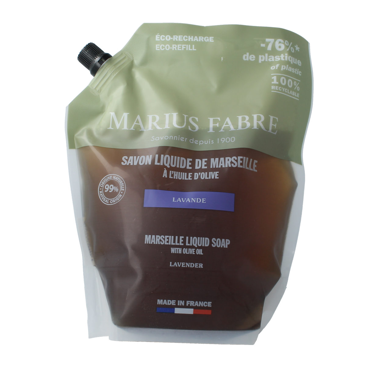 Marius Fabre Zeep lavendel navulling 1.00 Liter