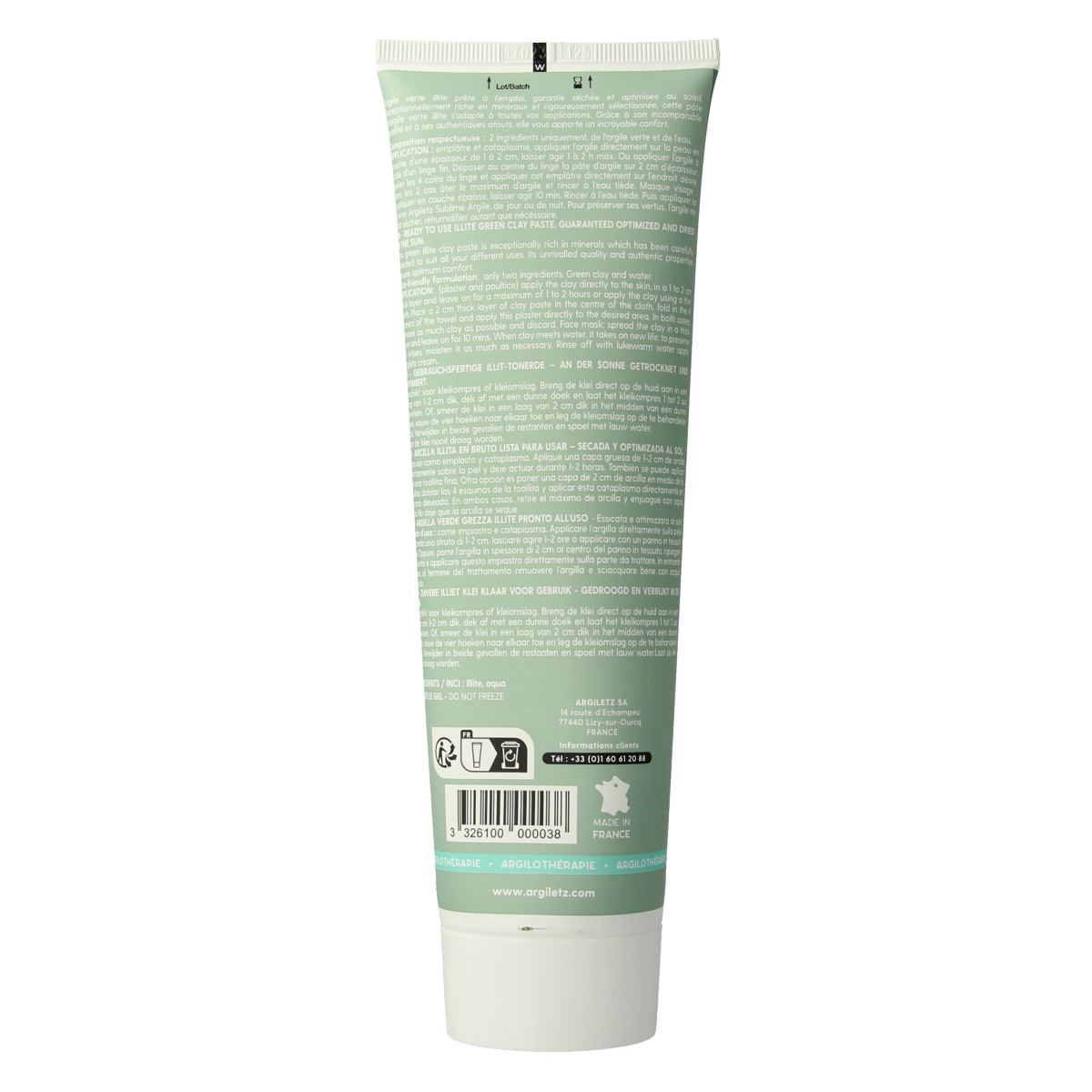 Argiletz Klei groen tube pasta 400.00 Gram