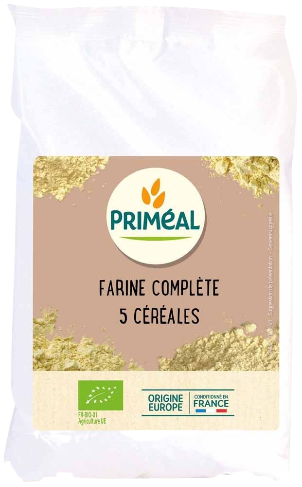 Primeal Volkoren 5-granenmeel bio 1.00 Kilogram
