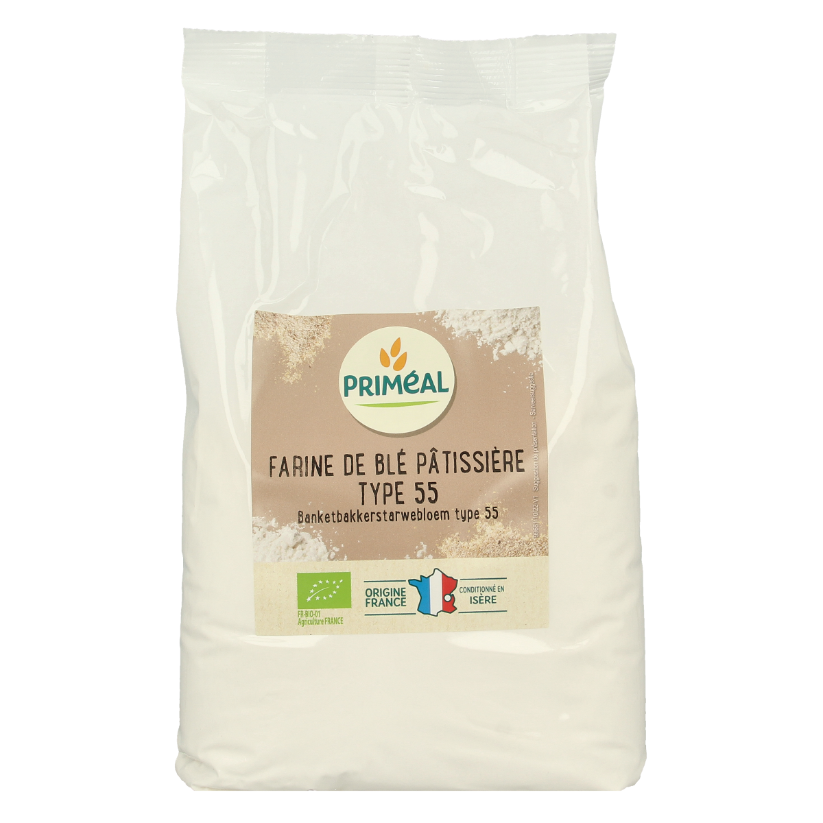 Primeal Banketbakkers tarwebloem T55 bio 1.00 Kilogram