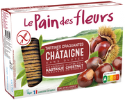 Pain Des Fleurs Krokante crackers kastanje glutenvrij bio 300.00 Gram