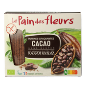Pain Des Fleurs Krokante crackers cacao glutenvrij bio 160.00 Gram