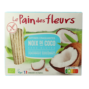 Pain Des Fleurs Krokante crackers kokos glutenvrij bio 150.00 Gram