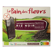 Pain Des Fleurs Krokante crackers zwarte rijst glutenvrij bio 150.00 Gram