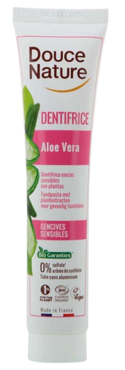 Douce Nature Tandpasta aloe vera voor gevoelig tandvlees bio 75.00 Milliliter