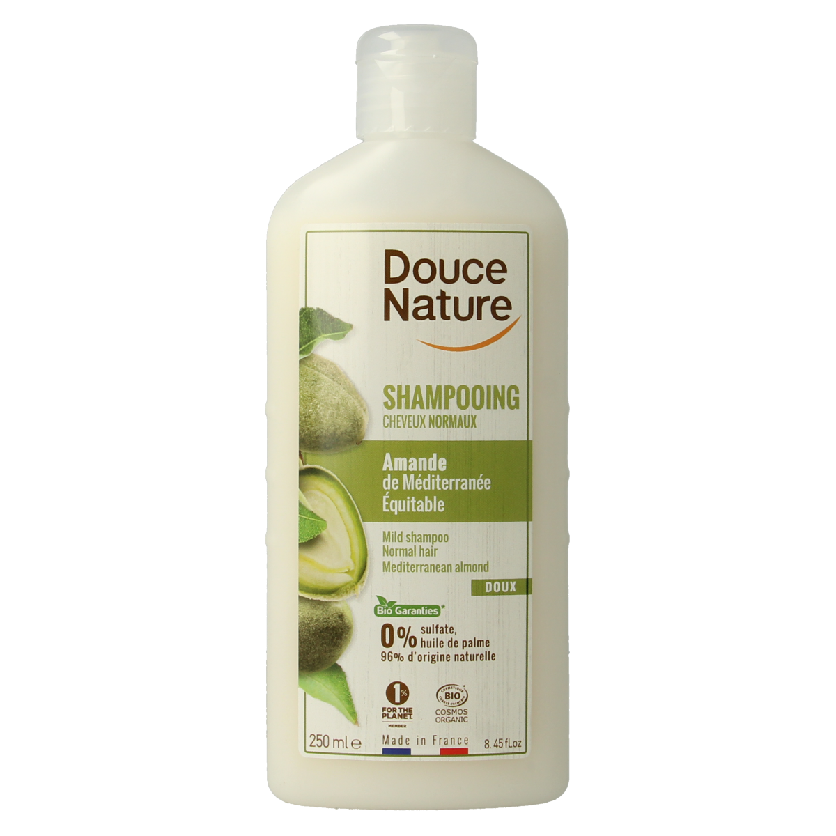 Douce Nature Shampoo normaal/droog haar amandelmelk bio 250.00 Milliliter
