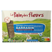 Pain Des Fleurs Krokante crackers boekweit zoutloos glutenvrij bio 300.00 Gram