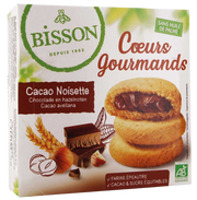 Bisson Gevulde koekjes hazelnoot choco bio 180.00 Gram