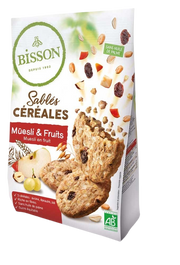 Bisson Zandkoekjes muesli & fruit bio 200.00 Gram
