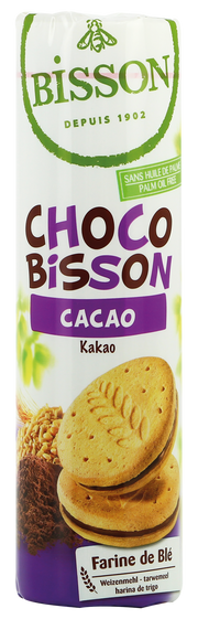 Bisson Choco cacao tarwekoekjes bio 300.00 Gram