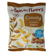 Pain Des Fleurs Chips gepoft pinda -30% zout glutenvrij vegan bio 75.00 Gram