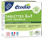 Ecodoo Vaatwas tabletten 3-in-1 geconcentreerd XL bio 60.00 Stuks