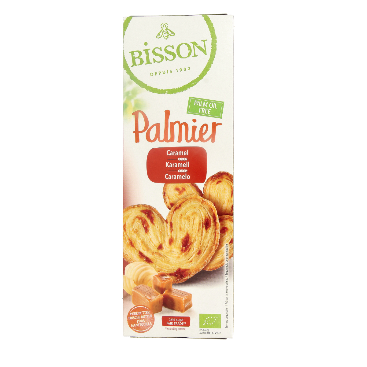 Bisson Palmier bladerdeegkoek caramel bio 100.00 Gram