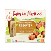 Pain Des Fleurs Krokante crackers hazelnoot glutenvrij bio 150 Gram