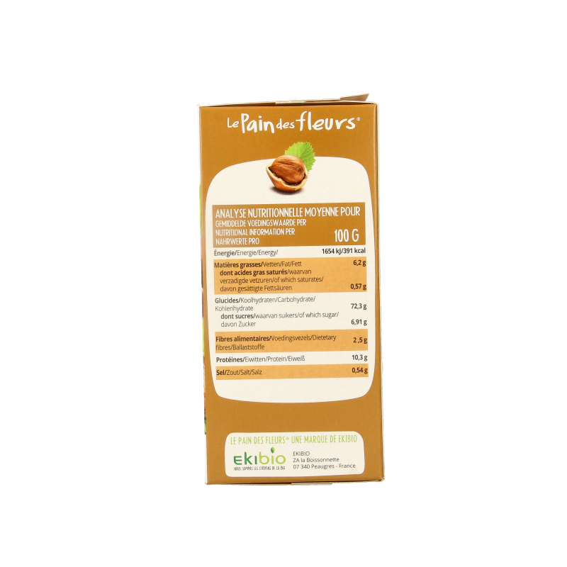 Pain Des Fleurs Krokante crackers hazelnoot glutenvrij bio 150 Gram