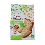 Bisson Zandkoekjes hazelnoot & granen bio 200.00 Gram