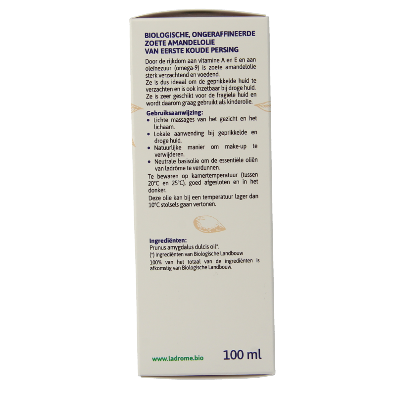 Ladrome Amandelolie zoet 100 Milliliter