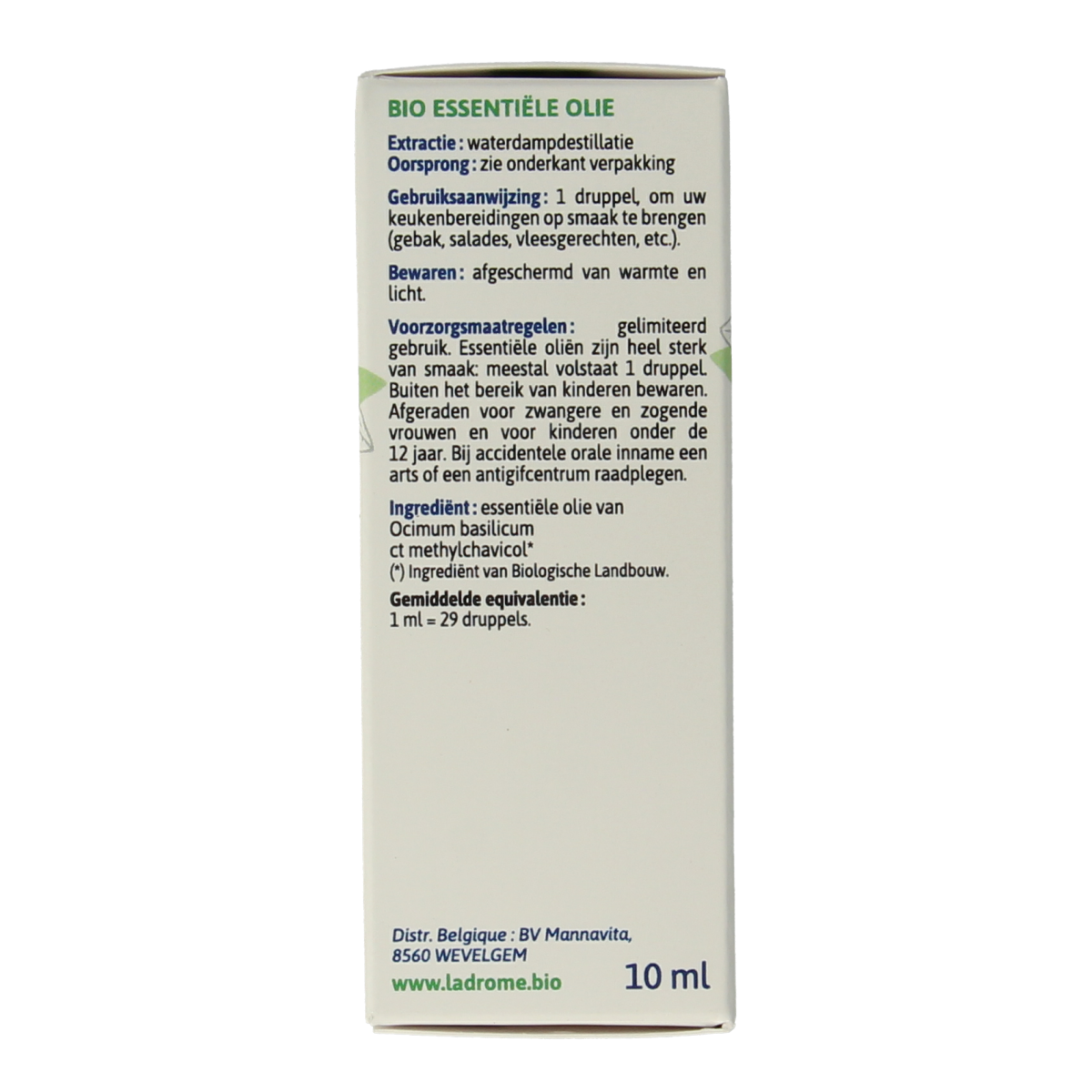 Ladrome Basilicum CT methylchavicol 10.00 Milliliter
